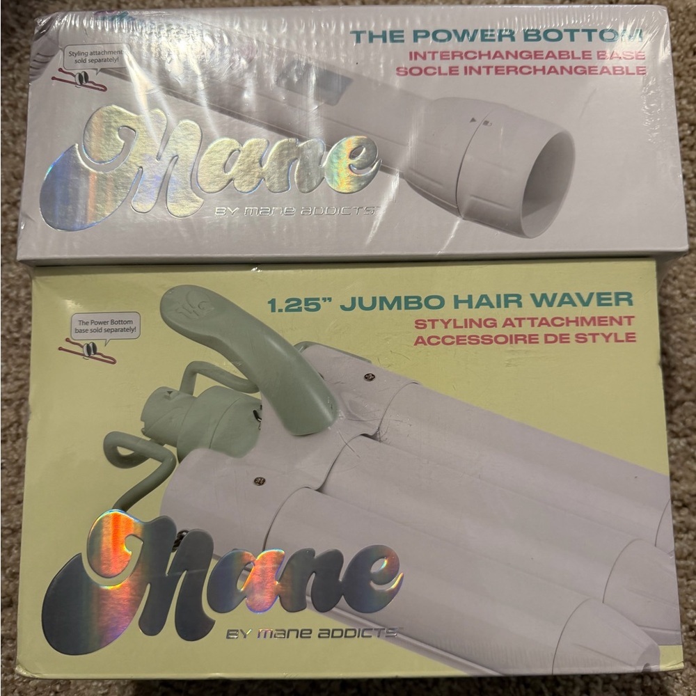 Mane 1.25" Jumbo Hair Waver - White and Green